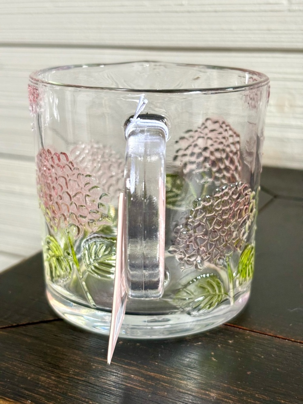 CWC Glass Measuring Cup 16oz ~ 2 Cups PINK HYDRANGEA Design NEW Microwaveable - Picture 7 of 8
